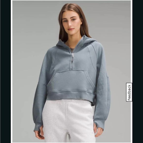 lululemon athletica Jackets & Blazers - Lululemon Belgian Blue Oversized Half Zip Hoodie NWT XS/S